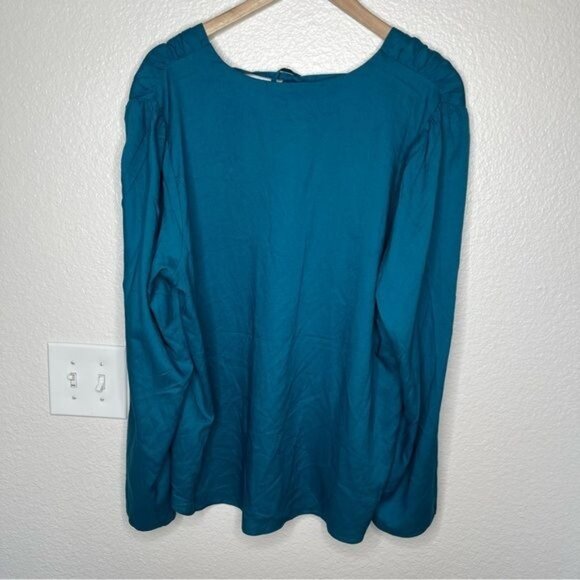 Jessica Simpson blue Leslie boho long sleeve peasant tunic top size XXL - Picture 10 of 12